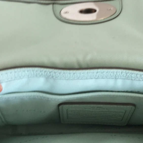 Coach Seaglass (Light green) Pebbled Leather Crosstown Crossbody 53083 $350 - Picture 5 of 7
